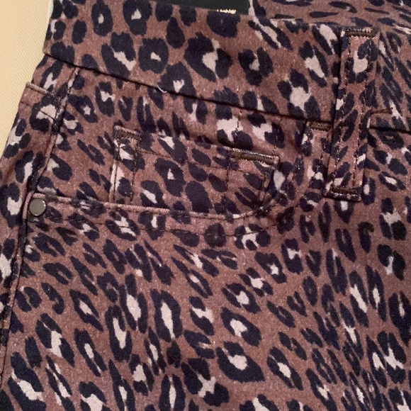 JEN 7 FOR ALL MANKIND SPECIAL DYED ANKLE SKINNY JEANS LUXE LEOPARD PRINT 8 /10 - Picture 10 of 16